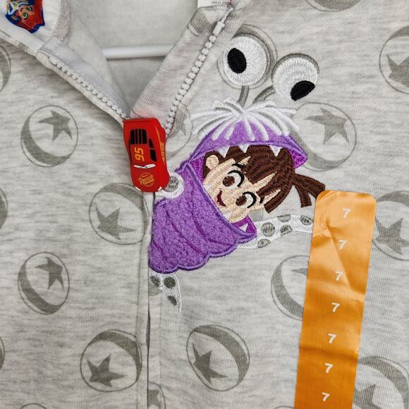 Disney 100 Boys Long Sleeve Full Zip Character Jacket Boo Lighting McQueen Dory - Picture 4 of 8